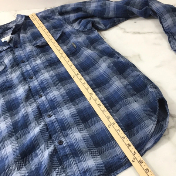 Columbia Omni Wick Button Up‎ Shirt Blue Plaid - Picture 11 of 13